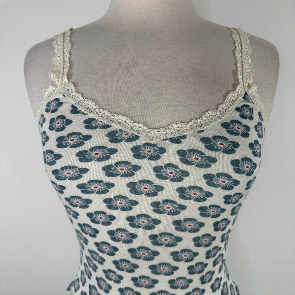 New Vintage Y2K Hollister Women Junior Lace Trim Tank Top Camisole coquette Slim - Picture 3 of 13